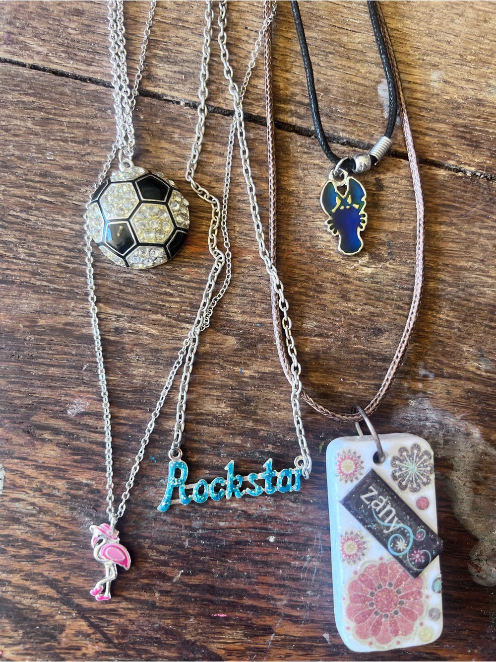 90s girls necklace bundles style but Y2K vintage bundle of 5 mood necklace